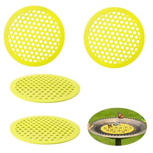 4 Pack Floating Bee Watering Station for Garden - 5mm Pollinator Waterer & Butterfly Feeder - Safe Bee Bath Island for Outdoor Yard Decor