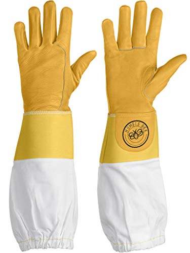Humble Bee 113 Cowhide Beekeeping Gloves with Reinforced Cuffs - size: XX-Small