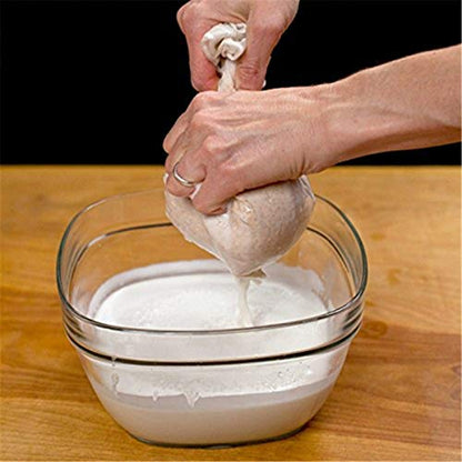 2 Pcs Pro Quality Nut Milk Bag - Big 10"X12" Commercial Grade - Reusable Almond Milk Bag & All Purpose Food Strainer - Fine Mesh Nylon Cheesecloth & Cold Brew Coffee Filter