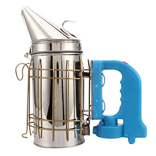 Electric Bee Smoker, Stainless Steel Beekeeping Tool with Heat Cover, Micro-USB Rechargeable, 4 AA Battery Powered