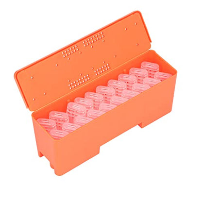 20Pcs Beekeeping Rearing Cup Kit, Plastic Apis Queen Cages Transporting Catcher Insectary Box Beekeeper Equipment Tool, Easy to Install and Clean for Professional and Amateur Beekeepers