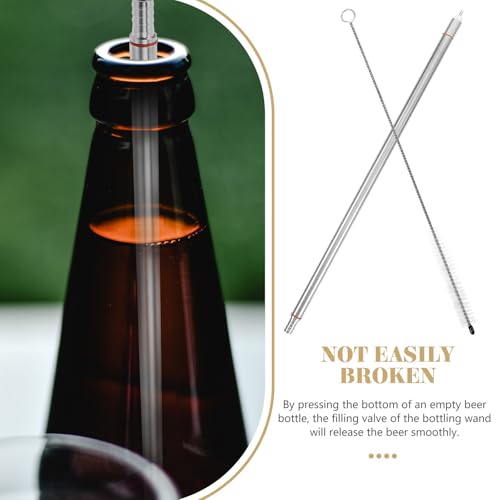 Stainless Steel Beer Bottling Wand with Valve for Oktoberfest Party Sturdy Bottling Wand for Home Brewing