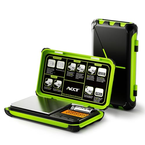 Precision Pocket Scale, 200gx0.01g Jewelry gram Scale, Digital Food Scale with LCD Display, one-Click Conversion 6 Units, Mini Scale for Weed/Kitchen/Powder/herb/Coins(Battery Included) - color: Fluorescent green