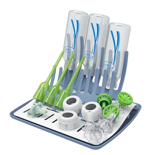Dr. Brown's Folding Baby Bottle Drying Rack for Easy Storage - Dry Nipples, Pacifiers and Other Baby Essentials, BPA Free - color: Folding Drying Rack