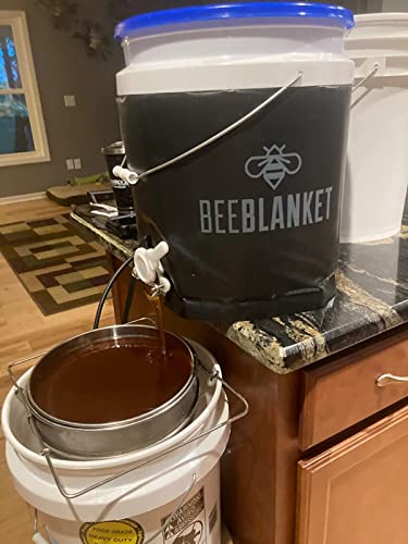 Powerblanket BB05GV Bee Blanket Honey Heater, 5 gal Pail Heater with Cutout for Gate Valve, Charcoal Gray - size: 5-Gallon (Gate Valve), style: 120 V