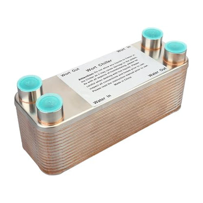 Female Thread 30 Plate Wort Chiller Version 304 Stainless Steel Plate heat exchanger 20mm Garden hose Thread Brewing Chiller