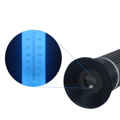 0-32% Brix Meter Refractometer with ATC, brix Refractometer,lab Refractometer forfruit, Fruit Juice,Wine Making - size: 0-32% Brix Meter