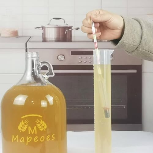 Triple Scale Hydrometer Alcohol Tester Kit for Home Brewing - Test Jar, Pipette & Log Card Included - Gravity, Brix & ABV Tester for Beer, Wine, Mead & Cider Making