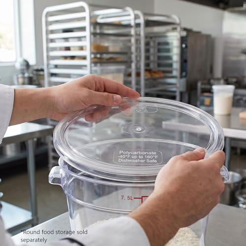 TrueCraftware- Clear Round Polycarbonate Food Storage Container Lid Fits 6 and 8 Qt. Round Containers Replacement Lid for Meal Prep Kitchen Pantry Commercial Restaurant - size: Lid - Fits 6&8qt