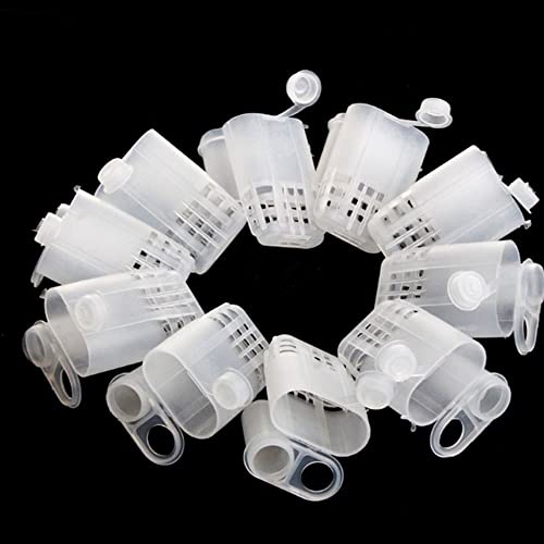 20pcs Queen Bee Cages Plastic Transporting Catcher Non-Grafting Beekeeping Queen Cage Beekeeping Rearing Cup Kit for Indoor Home Outdoor