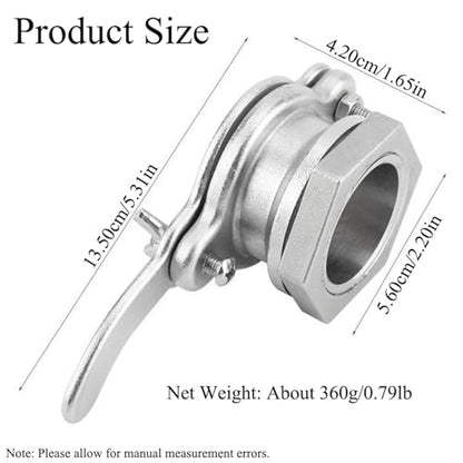 2 Packs Honey Valve Tool Stainless Steel Honey Gate Honey Bucket Accesories Beekeeping Tool for Honey Extractor Bottling Pail, Easy to Install/614