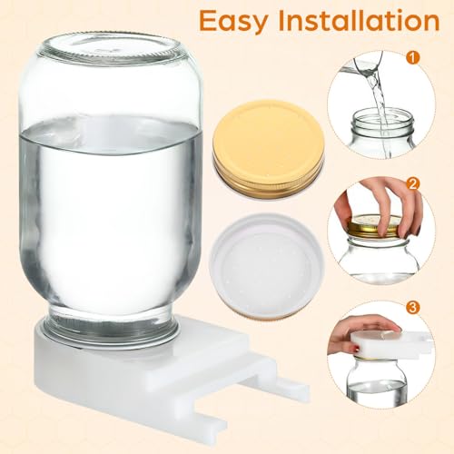 Beavorty 5pcs Beehive Feeding Entrance Feeder Lids Water Dispenser Covers Beekeeping Tools for Hive Water Feeding Station and Bee Watering Device