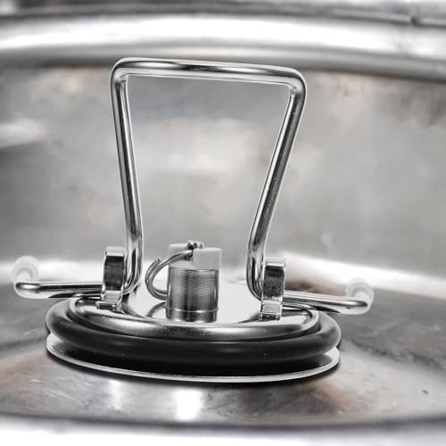 BESPORTBLE Universal Stainless Steel Beverage Keg Lid Metal Storage Keg Cover for Soda and Beer Buckets Suitable for Home Brewing and Beverage Fermentation
