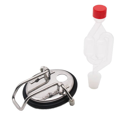 Cornelius Keg Lid for Secondary Fermenter Include Silicone Stopper and Air Lock