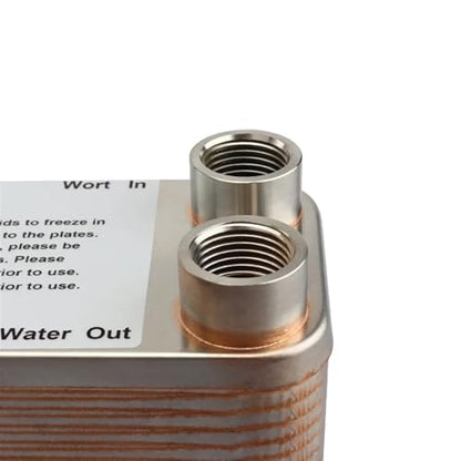 Female Thread 30 Plate Wort Chiller Version 304 Stainless Steel Plate heat exchanger 20mm Garden hose Thread Brewing Chiller