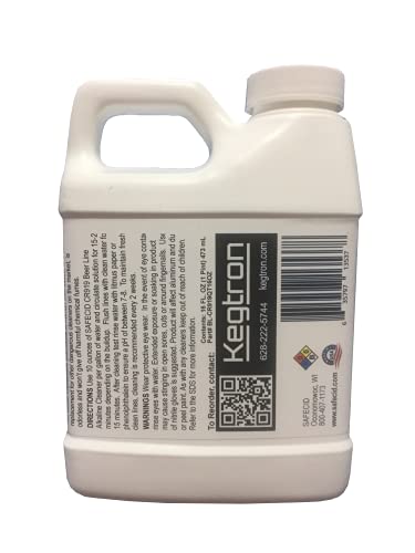 Alkaline Beer Line Cleaner 16 Fl Oz - Powerful & Safe - Biodegradable Draft System Cleanser - size: 16 Fl Oz (Pack of 1)