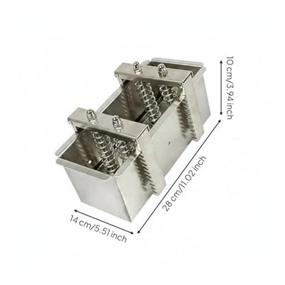 Baoblaze Stainless Steel Adjustable Sawtooth Locking Device Smooth Surface Suitable for Home Cooking Professional Kitchen, 3KG, Fixed Bottom - size: 3KG, style: Fixed Bottom