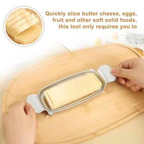 Butter & Cheese Slicer - 304 Stainless Steel Multifunctional Kitchen Tool for Block Butter, Cheese & Fruit - style: Butter Slicer+Cheese Tong