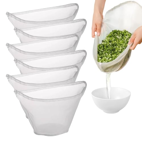 Soy Milk Bag, 2025 New Organic Unbleached Cotton Cheesecloth Bags or Food Strainer, Nut Milk Bag Reusable for Straining Oat Milk, Almond Milk, Cheese making, Juice Fine Mesh Cheese Cloth (6, Medium) - size: Medium