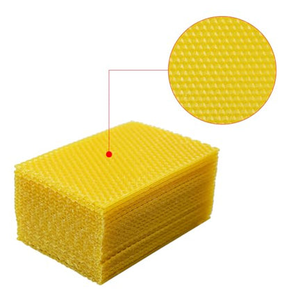 Flylin 20Pcs Beehive Wax Foundation Sheets, Natural Beehive Wax Foundation | Honeycomb Pattern, Smooth Texture, Beeswax Sheets, for DIY Candle Making, Furniture Floor Polishing