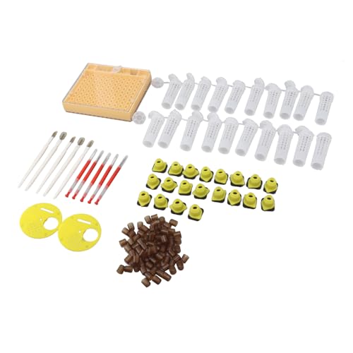Queen Bee Rearing Kit | 110 Plastic Cell Cups & Grafting Tools | Breeding System for Beekeepers/Apiary Supplies | Complete Queen Rearing Equipment Set