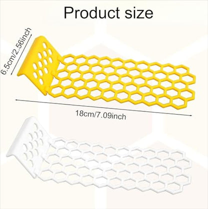 2pack Plastic Honeycomb Bee Water Feeder Ladder – Insect Drinking Station for Hive, Beehive, Pollinator Garden, and Beekeeping Supplies – Durable, Easy-Clean (Yellow+White) - color: yellow+white