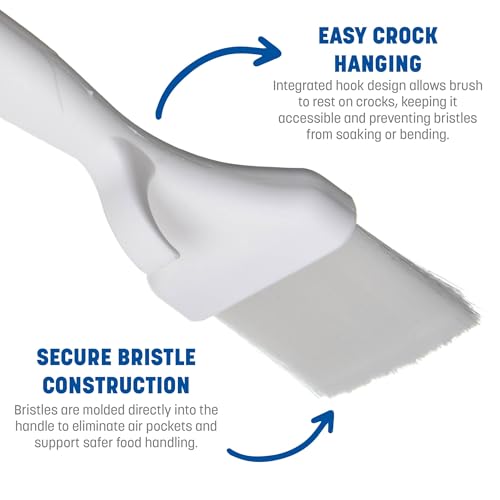 SPARTA Meteor Basting Brush, Nylon Bristle Pastry Brush for Cooking and Baking, 2" Wide, 1 Count, White