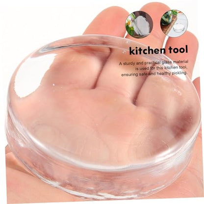 PRETYZOOM Heavy Glass Fermenting Weight for Wide Mouth Jars Sturdy Kitchen Tool for Pickling Canning and Fermentation for Homemade Vegetables