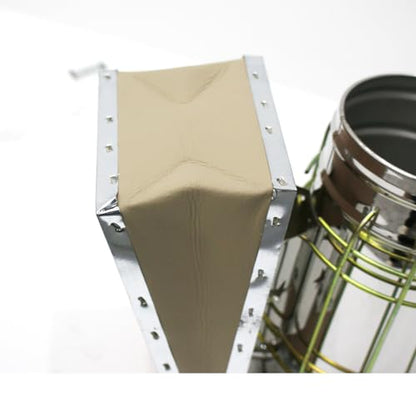 Leather +Smoker Stainless Steel w/Heat Shield Beekeeping Equipment,Bee Hive Smoker (304)