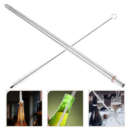 Stainless Steel Beer Bottling Wand with Valve for Oktoberfest Party Sturdy Bottling Wand for Home Brewing