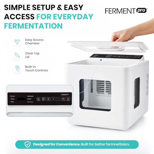 12.8L Smart Yogurt Maker Machine & Fermentation Kit, Kombucha, Kimchi, Natto, tempeh, Sourdough Maker, Temp Control 50-115°F, Timer 1 Hr -30 Day, Post-Ferment Cooling