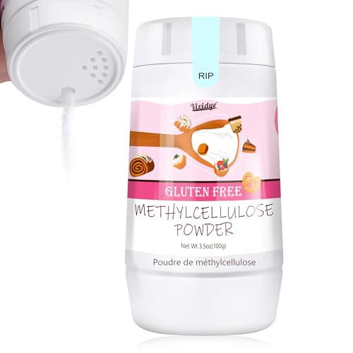 3.5oz Methylcellulose Powder, Pure & Premium Methylcellulose Powder Food Grade, Suitable for Ice Cream Making, Veggie Burger, Cake, Yogurt, Candy, Gum, Baking and More