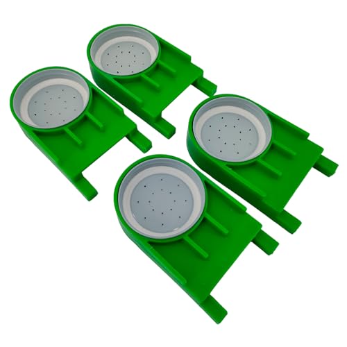 Aukbeefun 4 Pack Bee Entrance Feeder,Green Bee Hive Feeder for Mason Jars | Bee feeders with jar compatibility for syrup or water feeding, helping beekeepers reduce hive opening during routine care - color: Green