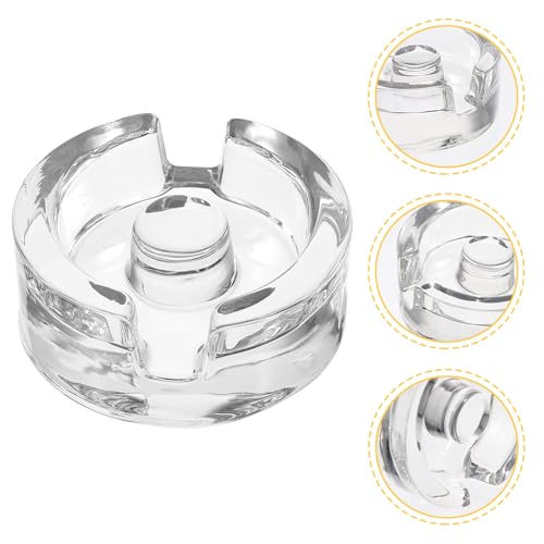 LALAFINA Small Glass Fermenting Weights with Easy-grip Lid for Wide Mouth Mason Jars, Dishwasher Safe Fermentation Accessories for Sauerkraut, Pickles, and Home Canning