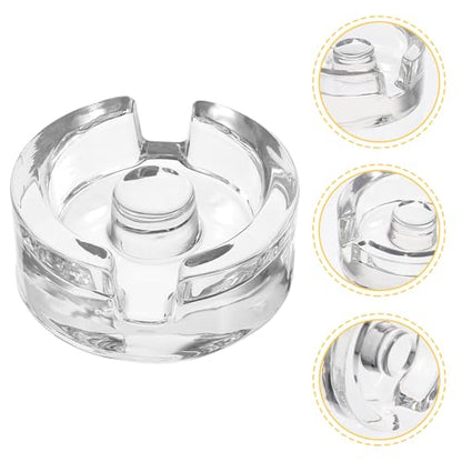LALAFINA Small Glass Fermenting Weights with Easy-grip Lid for Wide Mouth Mason Jars, Dishwasher Safe Fermentation Accessories for Sauerkraut, Pickles, and Home Canning
