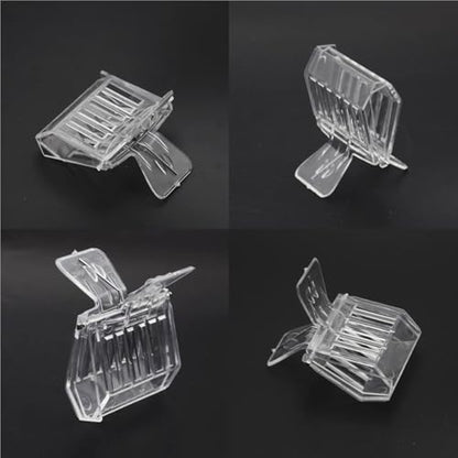 Queen Bee Cage 30PCS Durable Plastic Clear Beekeeping Clip Queen Bee Cage No-Hurt Beekeeper Equip Insect Catcher Garden Tool Beehive Room