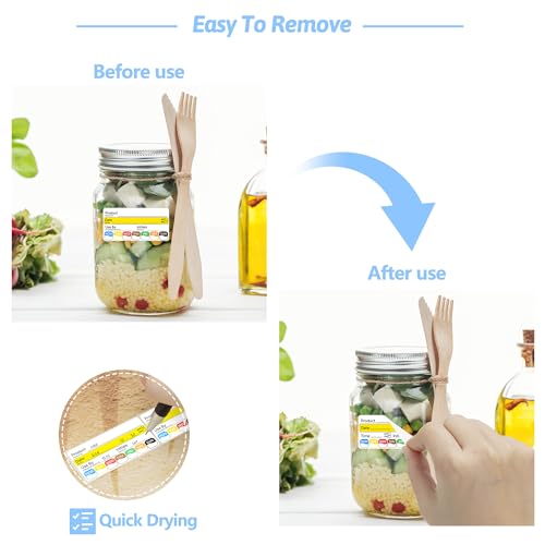 2 Rolls 1000 Pcs 1 inch X 2 inch Restaurant Quality Shelf Life Food Rotation Labels, Self-Adhesive Removable for Reusable Containers, Food Safety Date Sticker, Leftover Labels - style: 1*2in-1000pc-Yellow-Black2