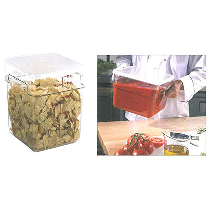 Cambro - 8SFSCW135 Camwear Polycarbonate Square Food Storage Container, 8 Quart (This does not come with a lid) - size: 8 QT