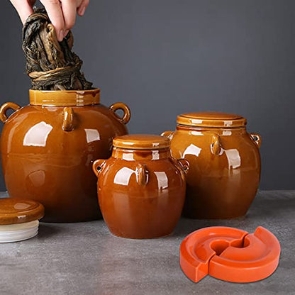 Vencer Wide Mouth Jar Split Fermentation Weight,Fermenting weights for Pickling & Fermentation Crock,Orange,VHF-019O - color: Orange