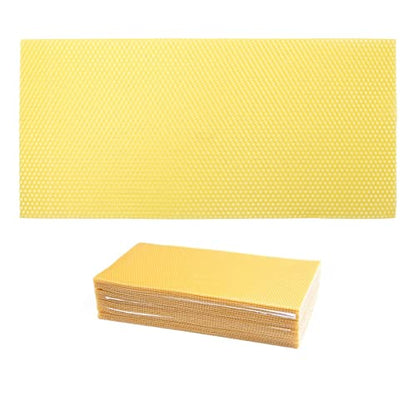 30Pcs Natural Beeswax Foundation Sheets, Stable Placement & Easy Installation Honeycomb Wax Sheets, Multi-Material Compatible Beehive Wax Sheets for Beekeeping & DIY Candle Making