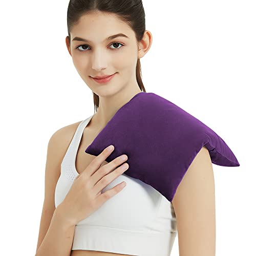 Microwave Heating Pad 8 * 12" Microwave Bean Bag Heating Pad for Neck and Shoulders, Moist Heat Pack Pillow Warm Compress for Knee, Muscles, Joints, Abdomen - Purple - color: Purple, size: Rectangle Pad - 8*12"