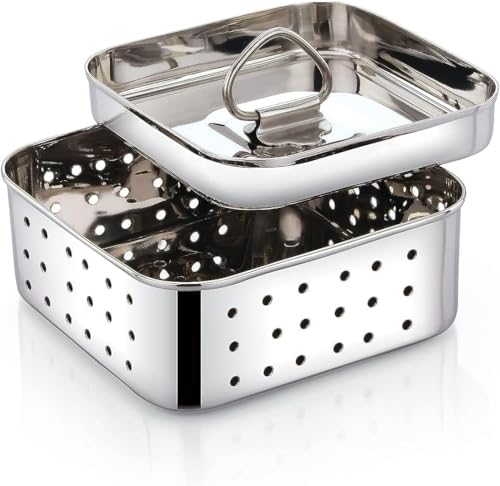 Stainless Steel Square Shape Paneer/Tofu/Cheese Maker/Mould Machine Hard Presse Mold KIt For Paneer/Cheese Making (350ml)