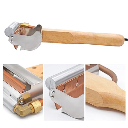 Electric Hot Uncapping Knife, Honey Uncapping Cutter Tool with Wooden Insulated Handle, Stainless Steel Body Material, Easy to Conduct Heat and Clean, Keep Higher Honey Yield, for Beekeeping