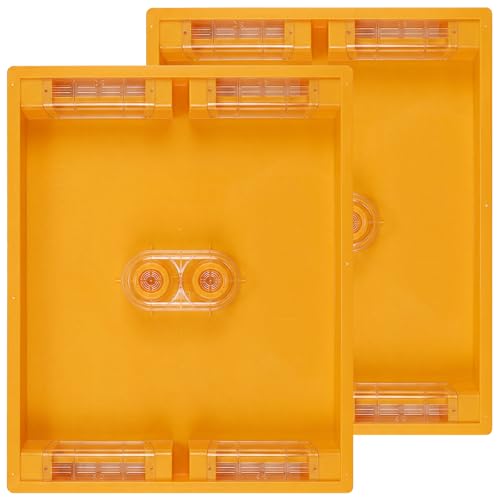 2 Pack 10 Frame Beehive Top Feeder, 6 Channels Food-Grade Bee Top Feeder for Beekeeper Honey Bee Dry and Wet Feeding