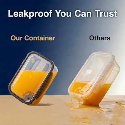 BPA-Free Plastic Airtight Food Storage Containers with Vented Lids, 4-Pack (5.9 Cups Each) for Meal Prep and Leftovers - size: Pack of 4 (5.9 Cup)