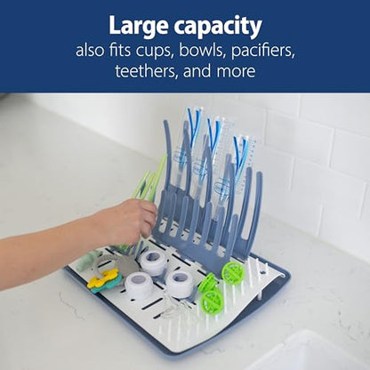 Dr. Brown's Folding Baby Bottle Drying Rack for Easy Storage - Dry Nipples,Pacifiers and Other Baby Essentials,BPA Free,(Pack of 6) - color: Folding Drying Rack (Pack of 6)
