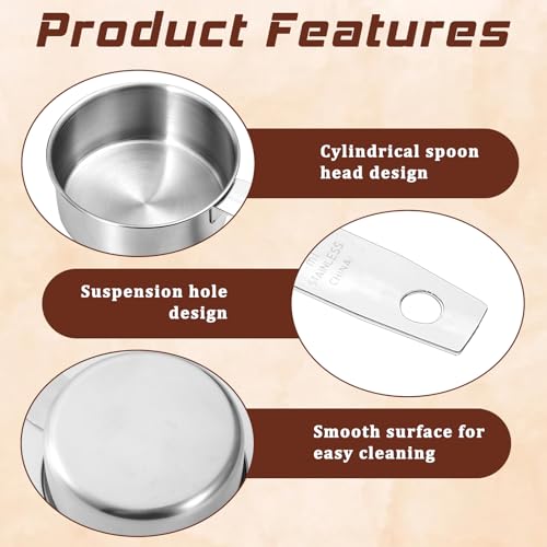 1/2 Cup Stainless Steel Measuring Cup, 2 Pcs (125 ml, 125 cc, 4 oz) Dog Food Scoop 1/2 Cup Scoop Half Metal Measuring Scoops for Feeding Pet, Wet and Dry Ingredients, Kitchen Cooking, Dishwasher Safe - size: 1/2 Cup