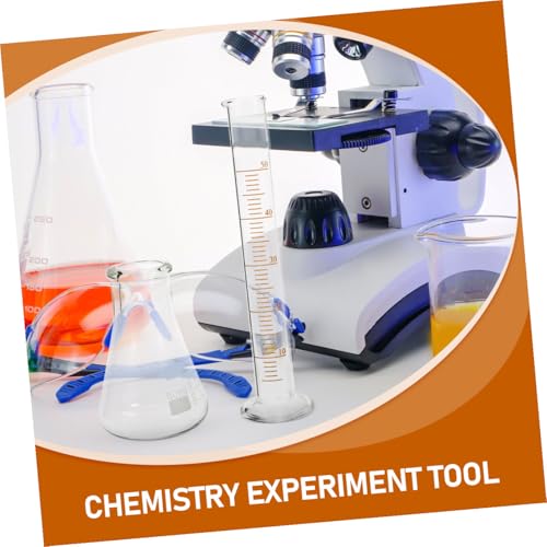 Cabilock 1set Laboratory Glassware Beaker Graduated Cylinder and Flask for Chemistry Experiments Accurate Measurements Borosilicate Glass for