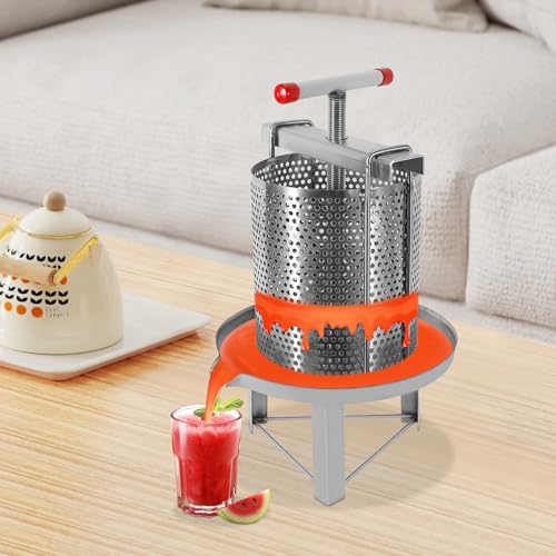 Honey Press Extractor, Household Manual Mesh Honey Press Extractor Machine, Fruit Juice Wine Press, Stainless Steel Beekeeping Extraction for Wine Honey and Juice Making