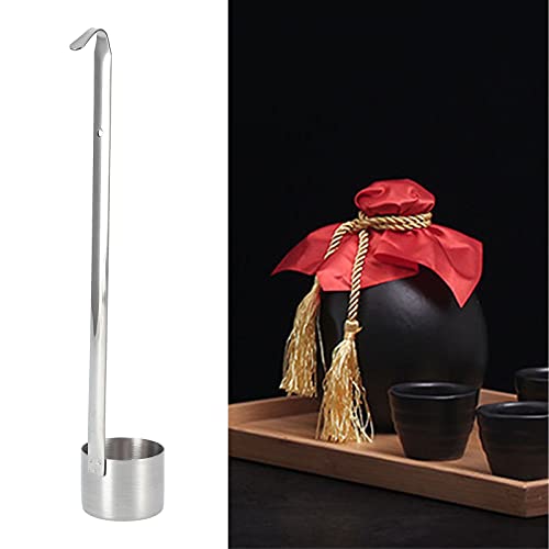 Stainless Steel Wine Spoon Dipper, Long Handle Pouring Spoon with Hook and Measure, 25ML to 500ML - size: 125ML